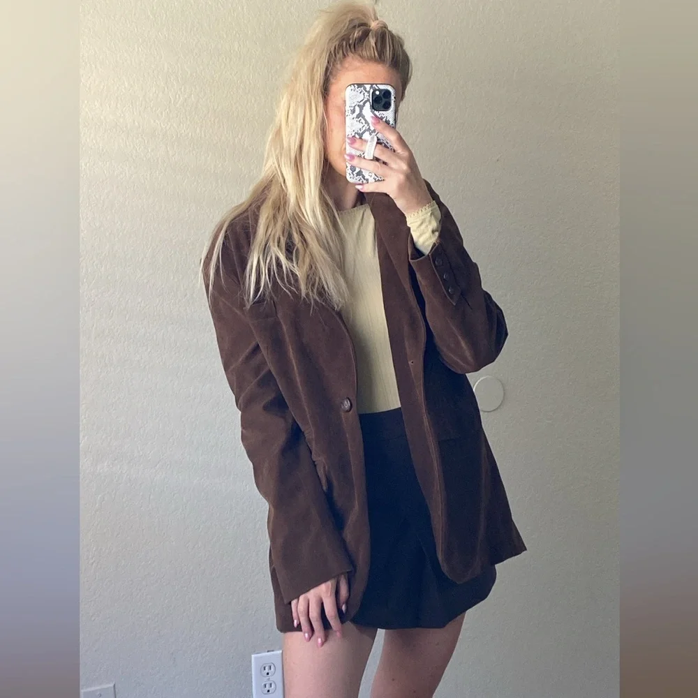 NEW Free People Paper Cut Faux Suede Blazer